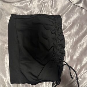 SHEIN Black Ruched Mini Skirt